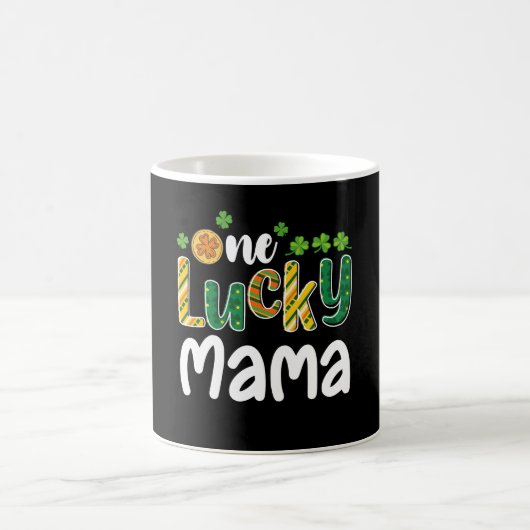 One Lucky Mama Matching Family St Patrick's Day Kaffeetasse (Mittel)