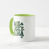One Lucky Mama Retro St. Patrick's Day Tasse (Vorderseite Links)