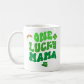 One Lucky Mama St. Patrick's Day Kleeblatt Kaffee Kaffeetasse (Links)