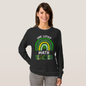 One Lucky Math Teacher Leopard St Patricku2019s Da T-Shirt (Vorne ganz)