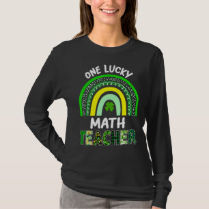 One Lucky Math Teacher Leopard St Patricku2019s Da T-Shirt