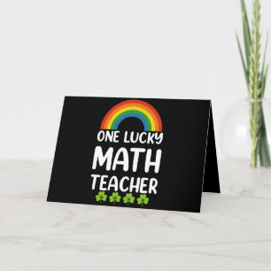 One Lucky Math Teacher St. Patrick's Day Dankeskarte
