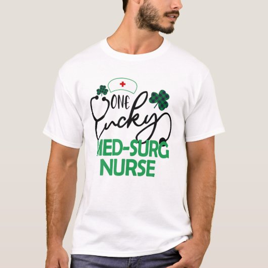 One Lucky Med-Surg Nurse St. Patrick's Day Women R T-Shirt (Vorderseite)