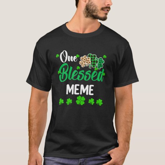 One Lucky Meme Clover St. Patrick's Day Irish T-Shirt (Vorderseite)