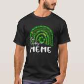 One Lucky Meme Kleeblatt Rainbow St Patrick's Day T-Shirt (Vorderseite)