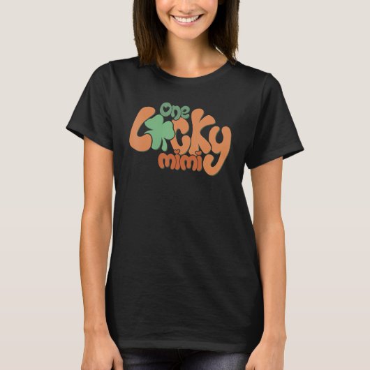 One Lucky Mimi Groovy Happy Patrick's Day Party Ki T-Shirt (Vorderseite)