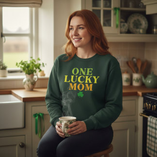 One Lucky Mom | St. Patrick's Day Mom Gift Sweatshirt