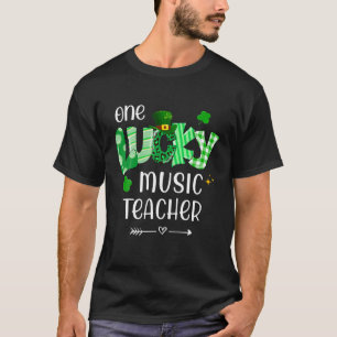 One Lucky Music Teacher gibt Musiklehrer St Pat T-Shirt