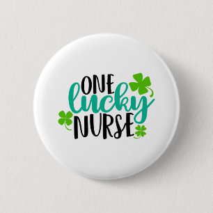 One Lucky Nurse Button