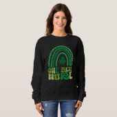 One Lucky Nurse Groovy Retro Rainbow St Patricks D Sweatshirt (Vorne ganz)