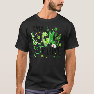 One Lucky Nurse Life Leopard Kleeblatts Irish St P T-Shirt