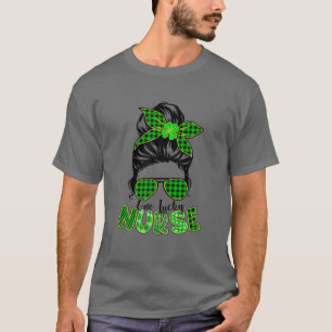 One Lucky Nurse Messy Bun Liebe Nurve Lounge T-Shirt