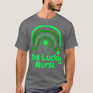 One Lucky Nurse Rainbow Kleeblatt Saint Patricks D T-Shirt