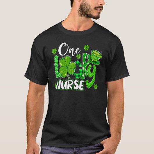 One Lucky Nurse Saint Paddys RN St Patricks Day Nu T-Shirt (Vorderseite)