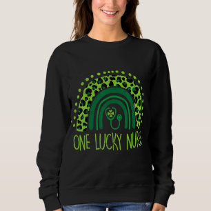 One Lucky Nurse Scrub Re Icu Er St Patricks Day Nu Sweatshirt