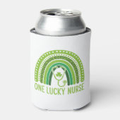 One Lucky Nurse Scrub RN ICU ER St Patricks Day Dosenkühler (Kanne Vorderseite)