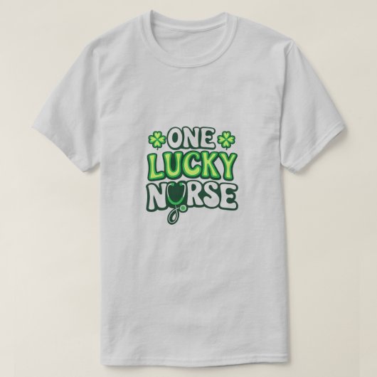One Lucky Nurse – St. Patrick’s Day Nurse Design T-Shirt (Design vorne)