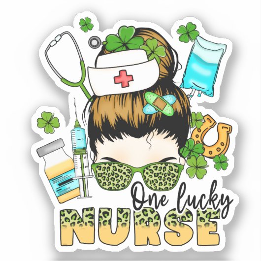 One Lucky Nurse St. Patrick's Aufkleber (Vorderseite)