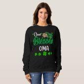 One Lucky Oma Clover St Patrick's Day Irish Sweatshirt (Vorne ganz)