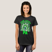 One Lucky Pa Good Luck Green Rainbow Shamrock Leop T-Shirt (Vorne ganz)