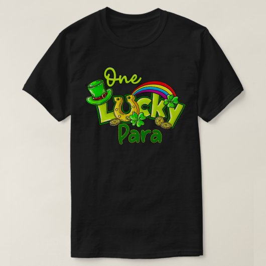 One Lucky Para St Patricks Day Kleeblatt Paraprofi T-Shirt (Design vorne)