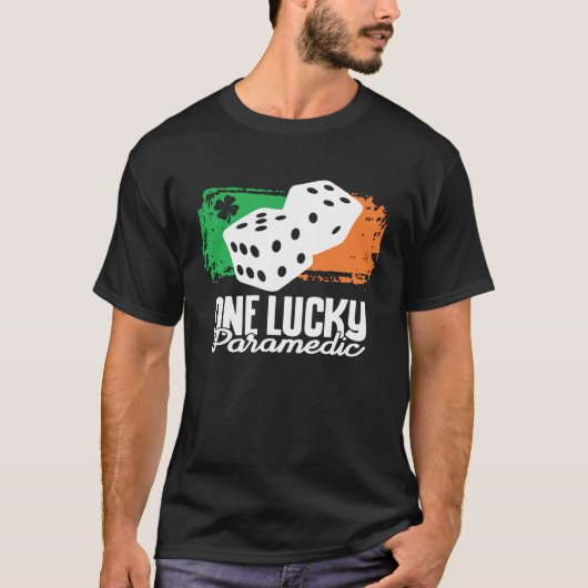 One Lucky Paramedic Dice Game  Family Group Matchi T-Shirt (Vorderseite)