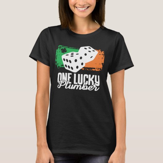 One Lucky Plumber Dice Game Family Group Matching T-Shirt (Vorderseite)