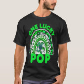 One Lucky Pop Viel Glück Green Rainbow Kleeblatt L T-Shirt (Vorderseite)
