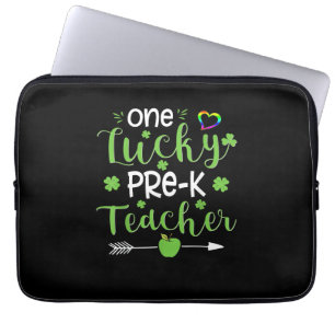 One Lucky Pre-K Teacher Shirt St Patricks Day Iris Laptopschutzhülle