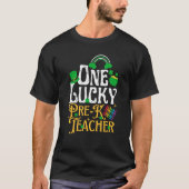 One Lucky Pre k Teacher St Patricks Day Irish Sham T-Shirt (Vorderseite)