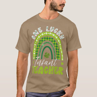 One Lucky Säugling Teacher Rainbow St Patrick Day  T-Shirt
