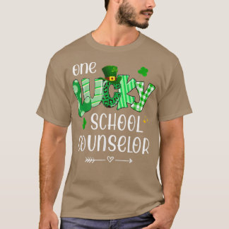 One Lucky School Counselor Kleeblatt Lehrer St Pat T-Shirt