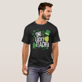 One Lucky Shamrock Teacher St Patrick's Day School T-Shirt (Vorne ganz)