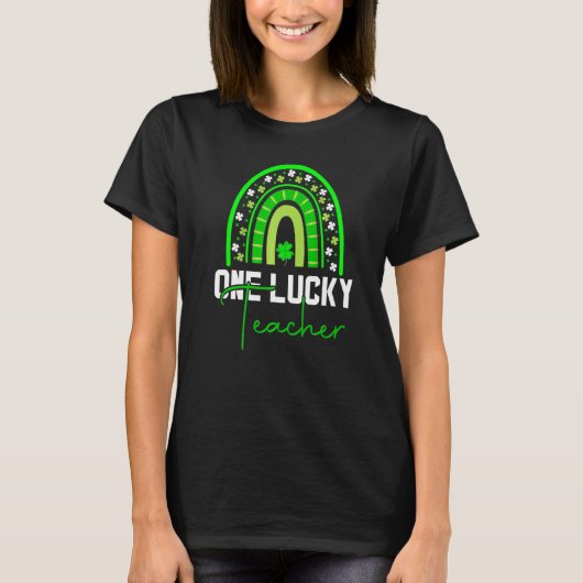 One Lucky Shamrock Teacher St Patricku2019s Day  1 T-Shirt (Vorderseite)