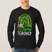 One Lucky Shamrock Teacher St Patricku2019s Day Le T-Shirt (Vorderseite)