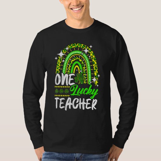 One Lucky Shamrock Teacher St Patricku2019s Day Le T-Shirt (Vorderseite)