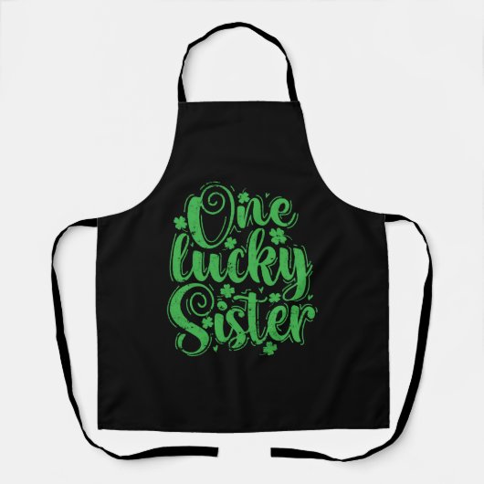 One Lucky Sister St. Patrick's Day Schürze (Vorderseite)
