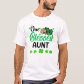 One Lucky Tante Clover St. Patrick's Day Irish T-Shirt (Vorderseite)