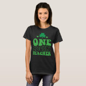 One Lucky Teacher Groovy Retro St Patrick's Day Sh T-Shirt (Vorne ganz)