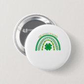 One Lucky Teacher Irish Rainbow St Patrick's Day Button (Vorne & Hinten)