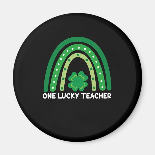 One Lucky Teacher Irish Rainbow St Patrick's Day Magnet (Vorne)