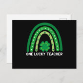 One Lucky Teacher Irish Rainbow St Patrick's Day Postkarte (Vorne/Hinten)
