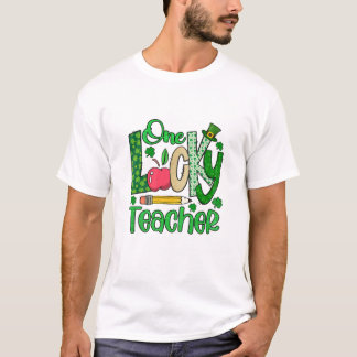 One Lucky Teacher Kleeblatt T-Shirt