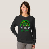 One Lucky Teacher Leopard Rainbow St Patricku2019s T-Shirt (Vorne ganz)