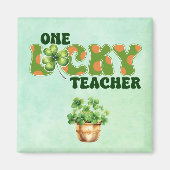 One Lucky Teacher Magnet (Vorne)