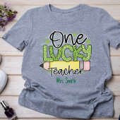 "One Lucky Teacher" Personalisiertes T-Shirt ✏️