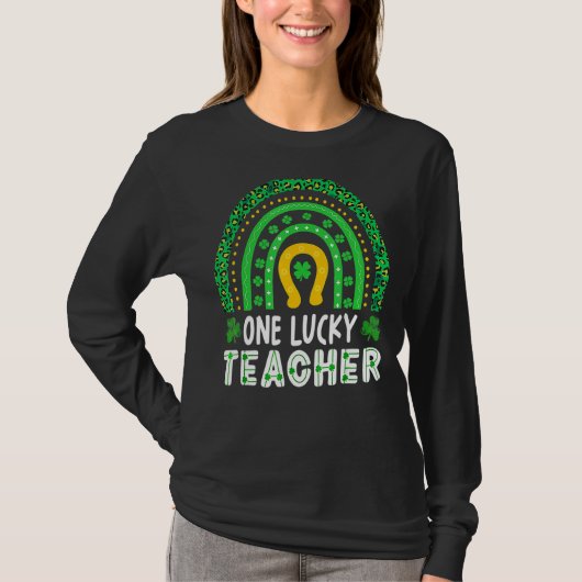 One Lucky Teacher St Patrick S Day Funny T-Shirt (Vorderseite)