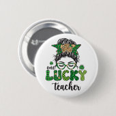 One Lucky Teacher - St. Patrick's Day Button (Vorne & Hinten)