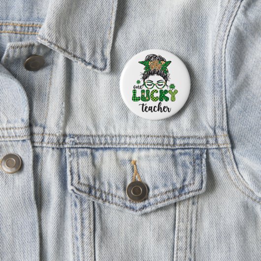 One Lucky Teacher - St. Patrick's Day Button (Beispiel)