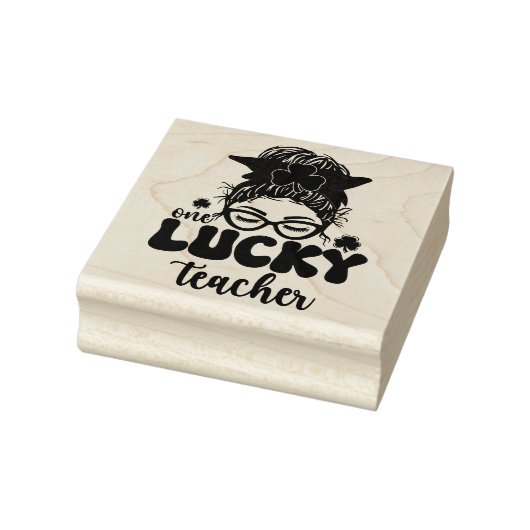 One Lucky Teacher - St. Patrick's Day Gummistempel (Stempel)